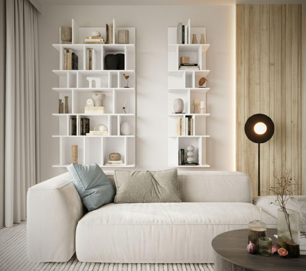 REGÁL Bemmi biely, 180 × 50 cm - biela, kompozitné drevo (50/180/30cm) - Selsey
