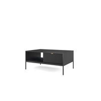 COUCHTISCH NOVA - L104, goldenen Akzenten, 104x68x46 cm Schwarz - Schwarz, Holzwerkstoff/Kunststoff (68/104/46cm) - DomoHome