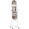 STANDSPIEGEL oval 40/42/155 cm Metall weiß - Weiß, Metall (40/155/42cm) - CLP