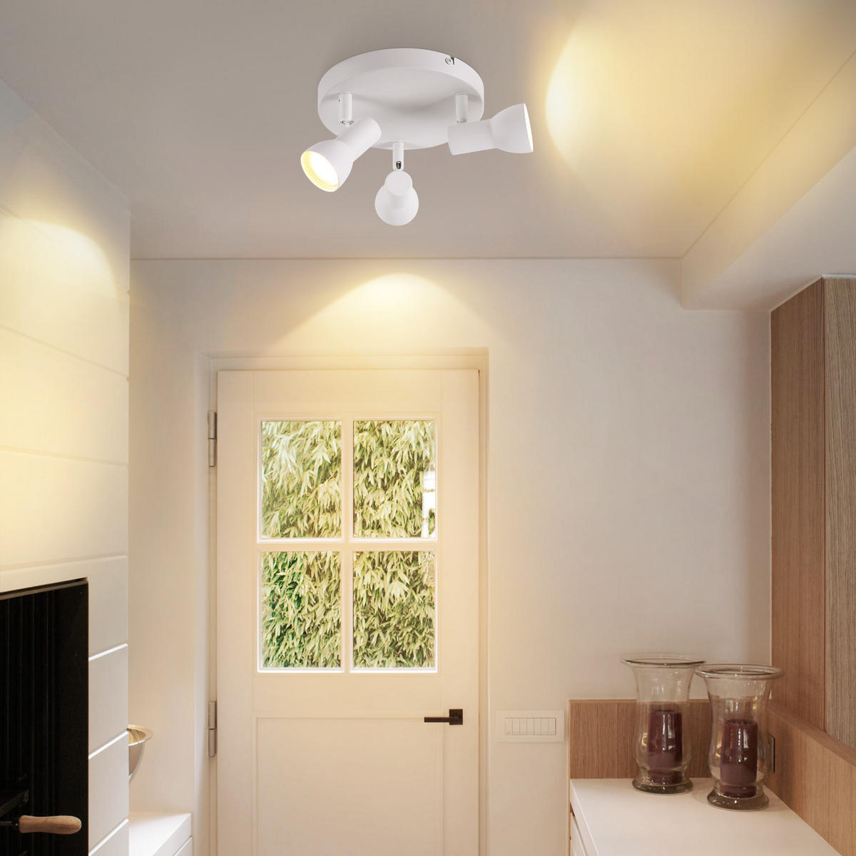 STRAHLER 3 Flammig-GU10 19*13.5*19 - Weiß, Metall (19/19/13.5cm) - ZMH