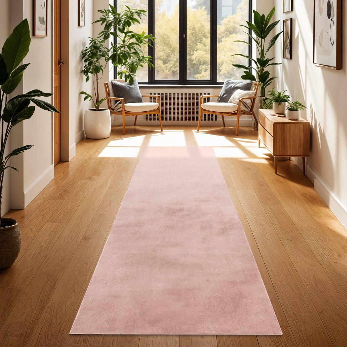 HOCHFLORTEPPICH 80/300 SOFT 380 - Pink, Kunststoff (80/300cm) - Paco Home