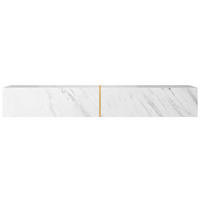 TV-LOWBOARD Bisira Weiße Marmoroptik / Gold 200/30/32 cm - Weiß, Holzwerkstoff (200/30/31.6cm) - Selsey