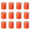 STUMPENKERZE (12er Set) Rustic - Orange, Paraffin (8cm) - Butlers