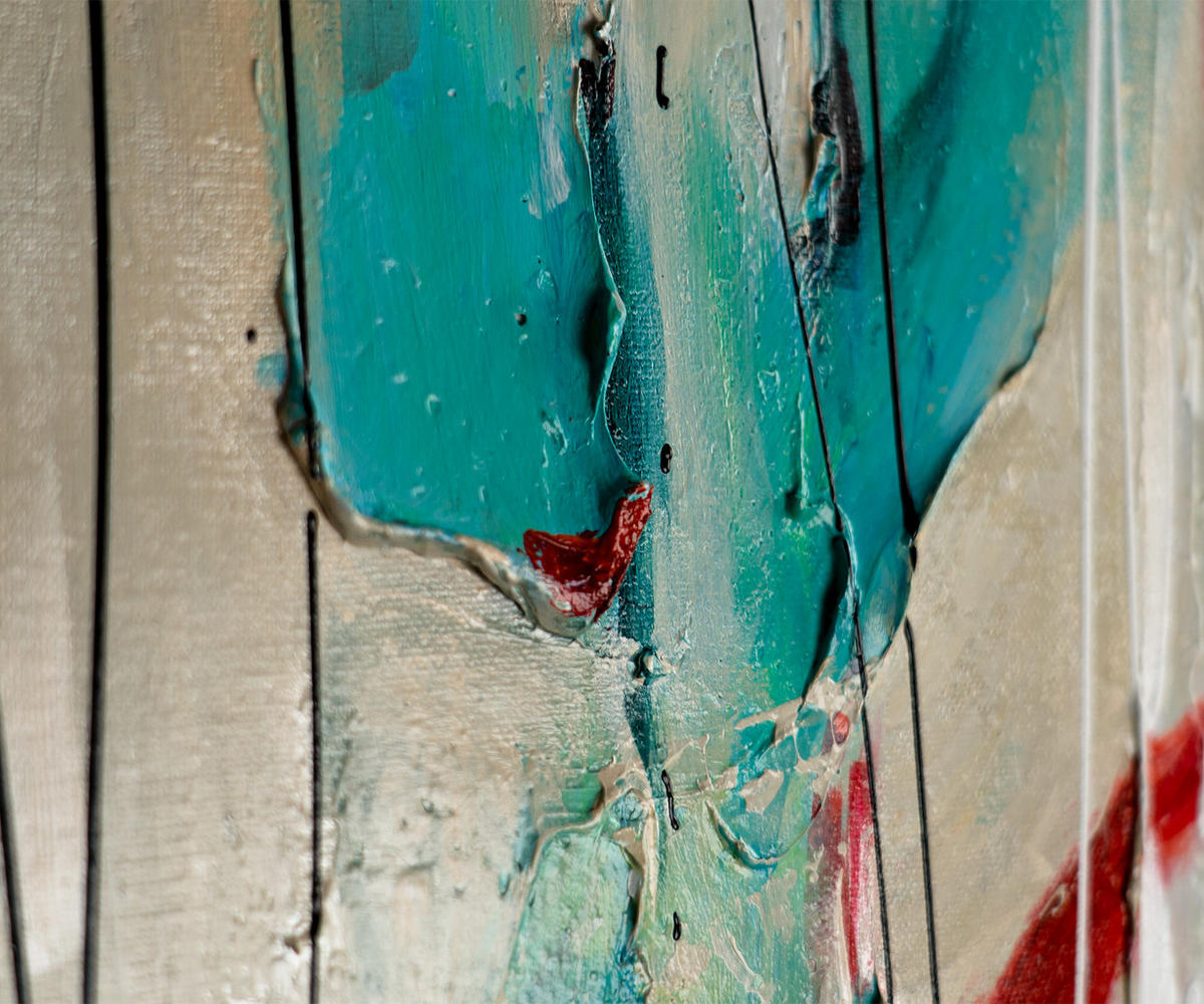 GEMÄLDE Farbige Harmonien II Schattenfugenrahmen Gelb 140x100 cm - Gelb, Holz (140/100cm) - YS-art gallery