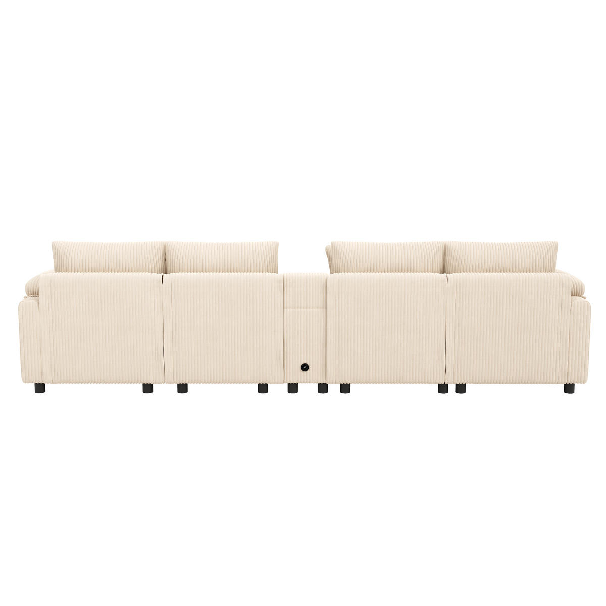 WOHNLANDSCHAFT DE-33251 modular mit Bluetooth und Konsole Beige - Beige, Holzwerkstoff (315.5/84.5/144cm) - ComfortXL