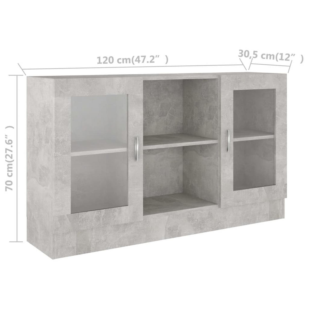 SIDEBOARD Ward 120/30.5/70 cm - Grau, Holzwerkstoff (120/70/30.5cm) - Nettlife