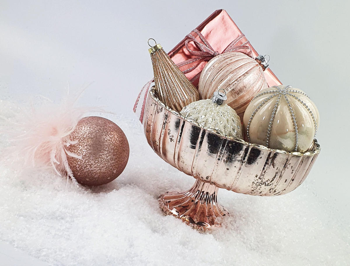 DEKOSCHALE Biarritz Ø15 cm - Rosa, Glas (15/12cm) - FURNARO