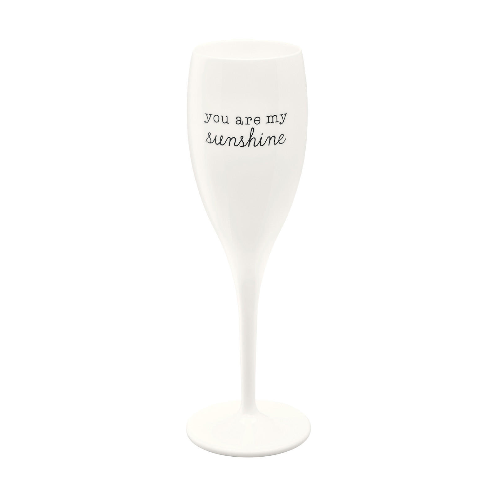 SEKTGLAS SUPERGLAS MIT DRUCK CHEERS NO. 1 transparent 100 ml - Transparent, Kunststoff (0.1L) - Koziol