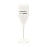SEKTGLAS SUPERGLAS MIT DRUCK CHEERS NO. 1 transparent 100 ml - Transparent, Kunststoff (0.1L) - Koziol