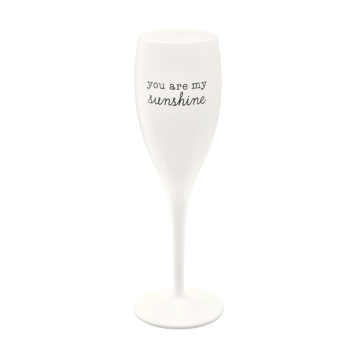 SEKTGLAS SUPERGLAS MIT DRUCK CHEERS NO. 1 transparent 100 ml - Transparent, Kunststoff (0.1L) - Koziol