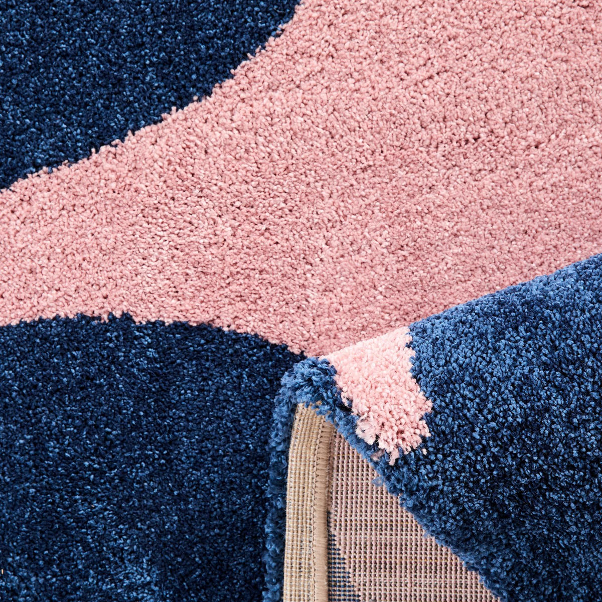 TEPPICH vintage blume blau Groovy 80x140 cm - Blau, Textil (80/140cm) - Nazar Rugs