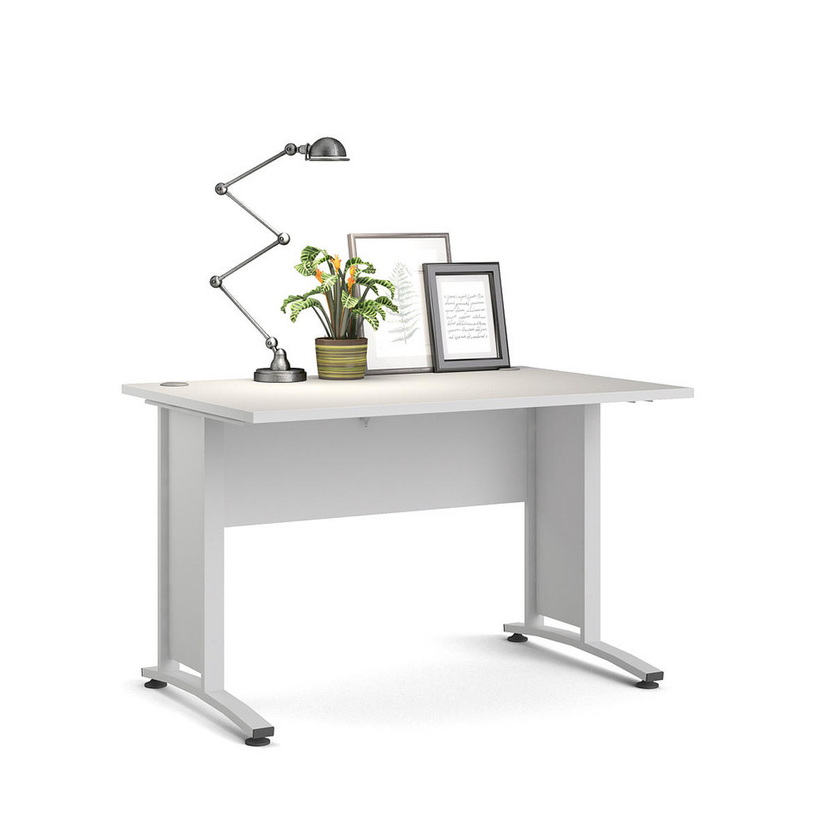 SCHREIBTISCH Weiß - Weiß, Holzwerkstoff (80/120/75cm) - ebuy24