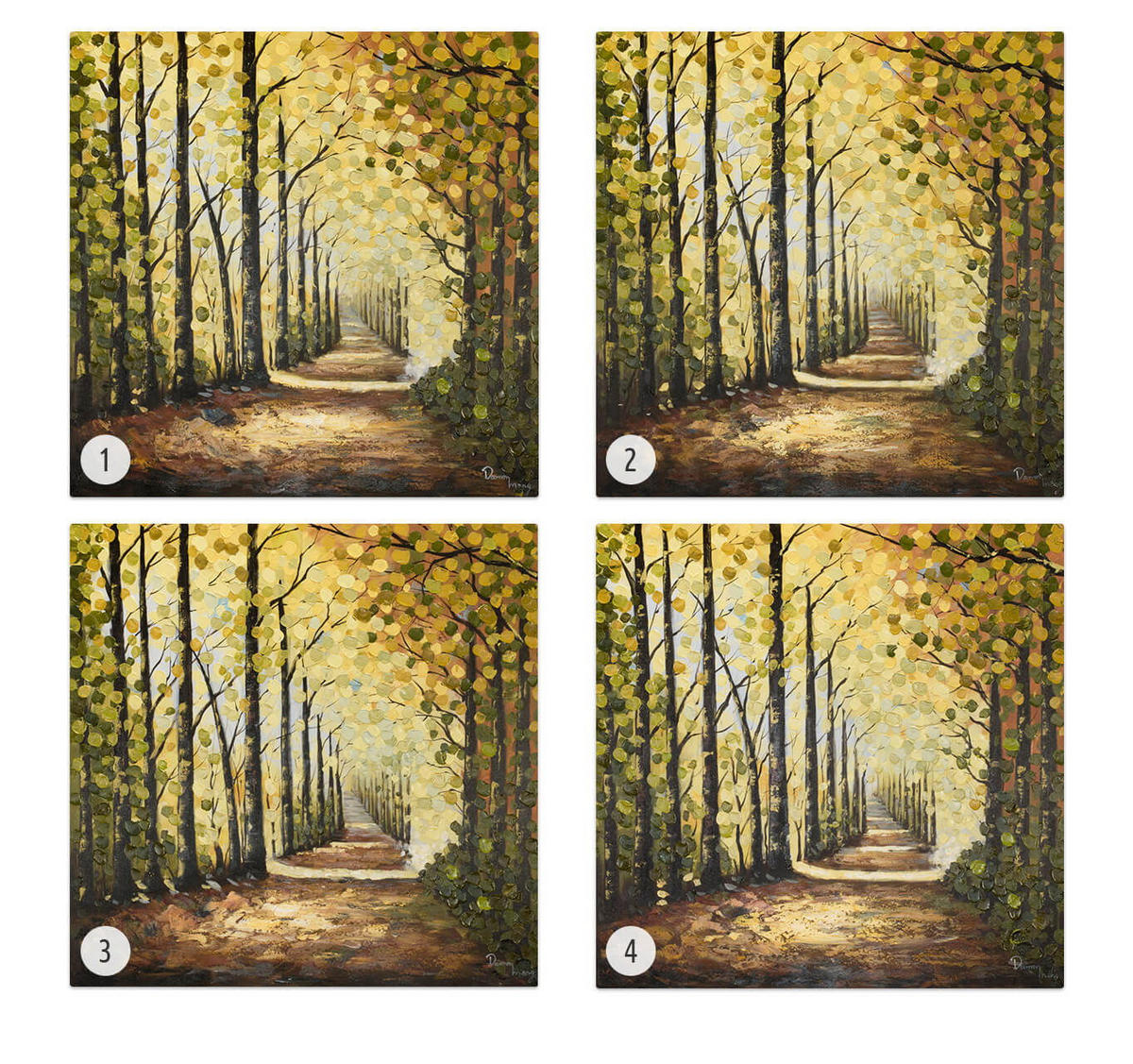 ACRYLBILD HANDGEMALT 80/80 cm - Braun/Grün, Holz/Textil (1.5/80cm) - KUNSTLOFT
