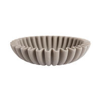 SCHALE Wave 30/30/7 cm - Grau, Kunststoff (30/7cm) - Present Time
