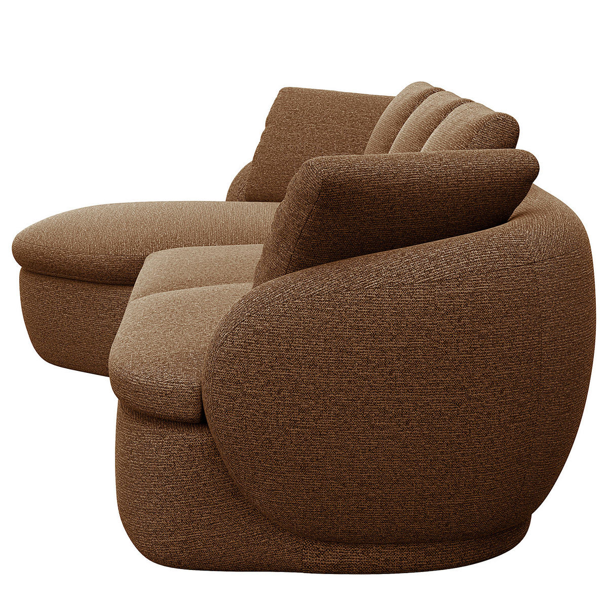 ECKSOFA mit Longchair - Beige/Schwarz, Kunststoff/Textil (276/146cm) - home24