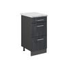 SCHUBLADENSCHRANK R-Line Schwarz Beton 40 cm AP Marmor - Anthrazit/Schwarz, Holzwerkstoff (40/81.6/60cm) - Vicco
