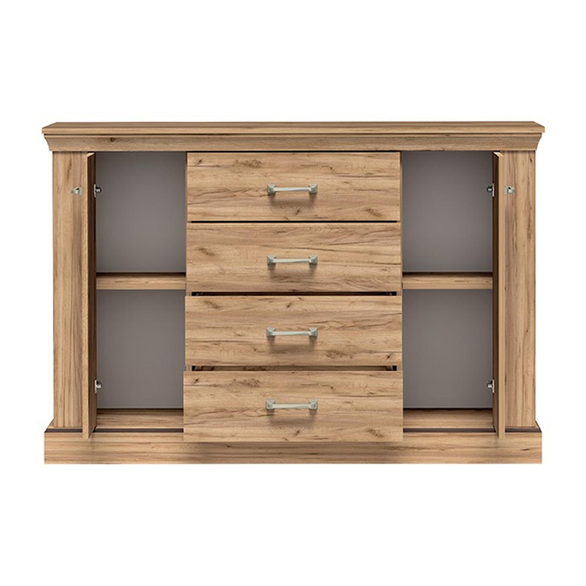 KOMMODE Antica New AN-1 142 x 95,5 x 42 cm Kraft Gold - Wildeiche, Holzwerkstoff/Metall (142/95.5/42cm) - Koseto