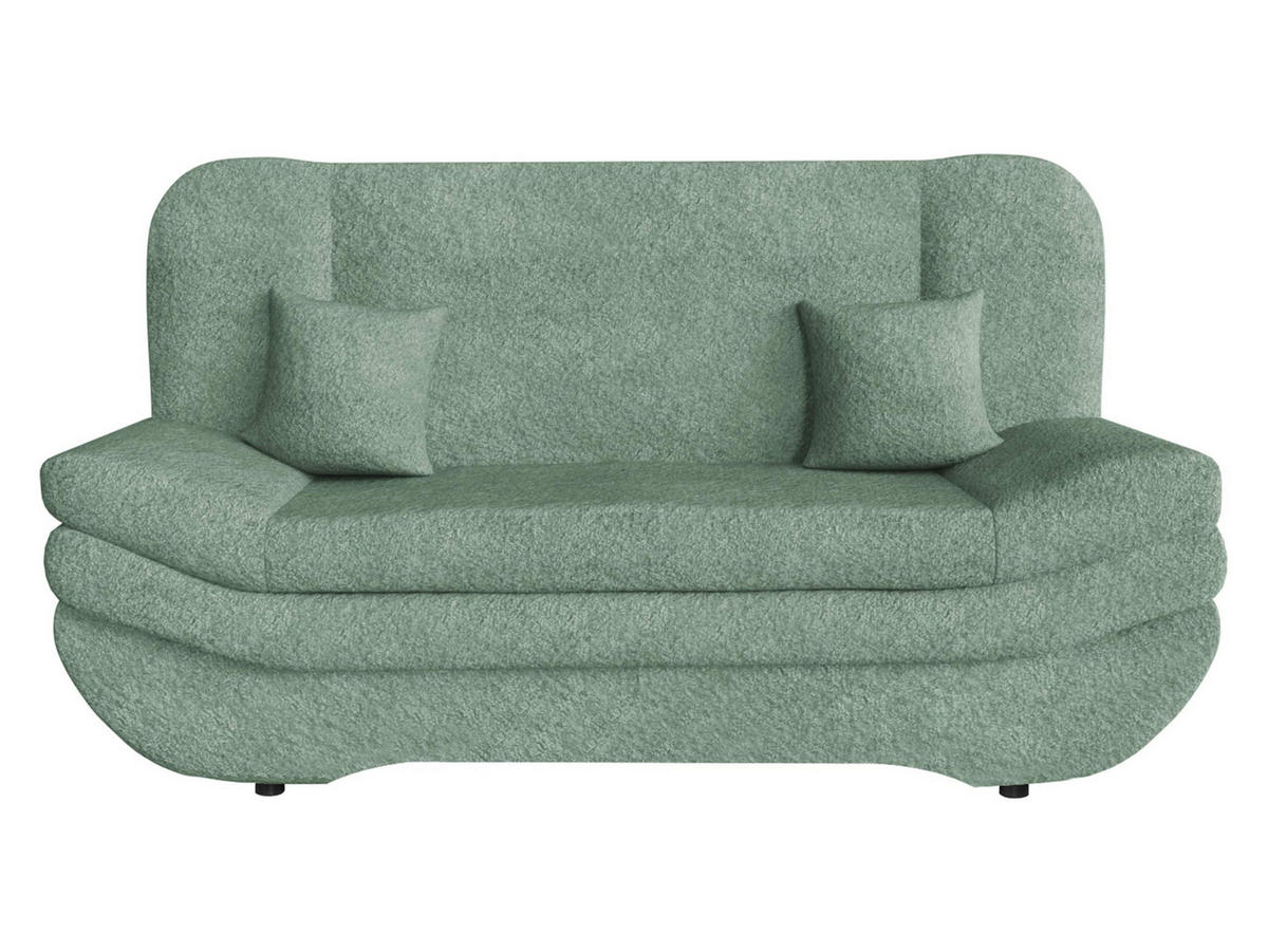 SCHLAFSOFA Weronika - Schwarz/Mintgrün, Holz/Kunststoff (200/95/90cm) - MIRJAN24