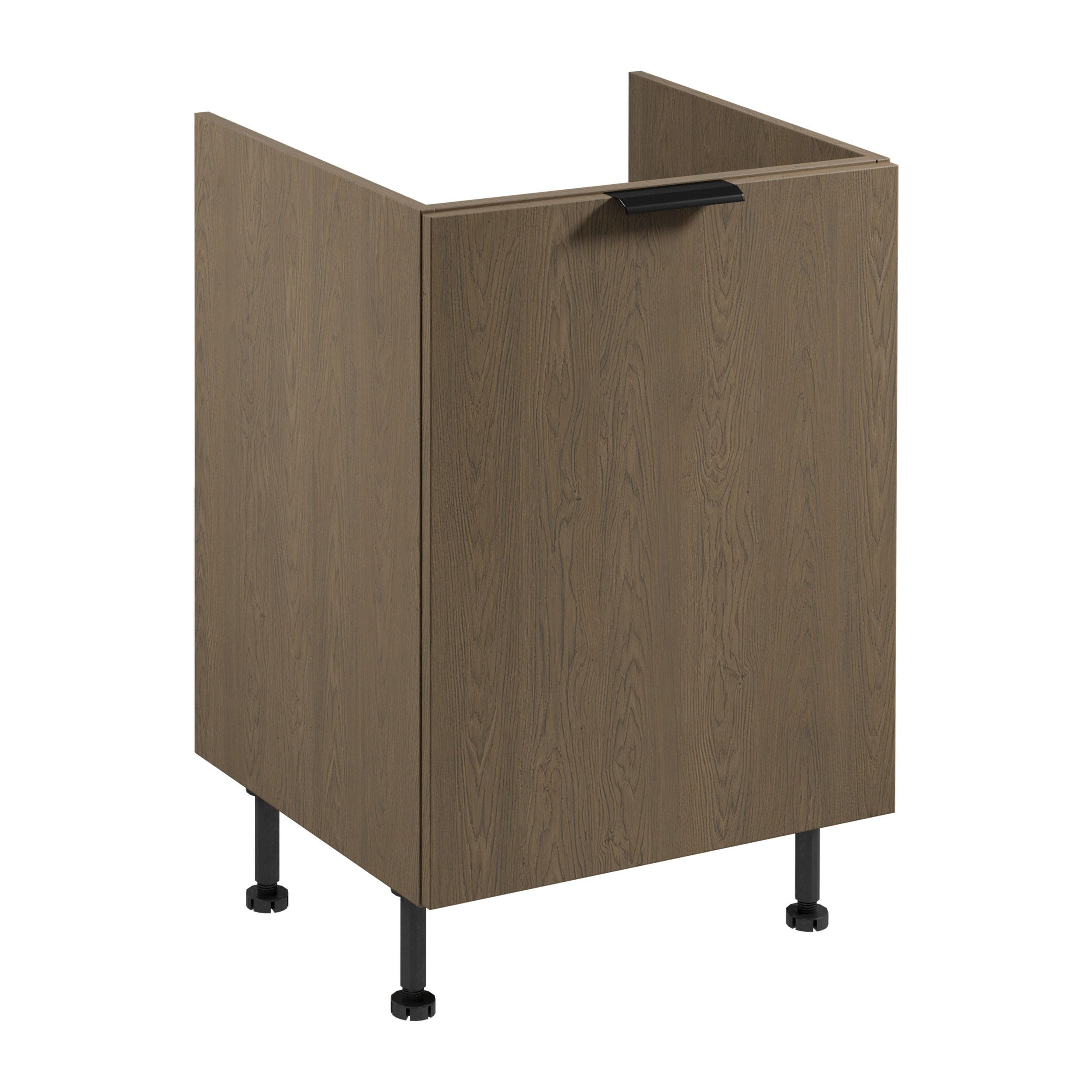 SPÜLENUNTERSCHRANK D60Z P/L – Sorento Dunkle Eiche – Dunkle Eiche - Dunkelbraun, Holzwerkstoff (60/87/52cm) - ROYAL24_MARKT