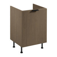 SPÜLENUNTERSCHRANK D60Z P/L – Sorento Dunkle Eiche – Dunkle Eiche - Dunkelbraun, Holzwerkstoff (60/87/52cm) - ROYAL24_MARKT
