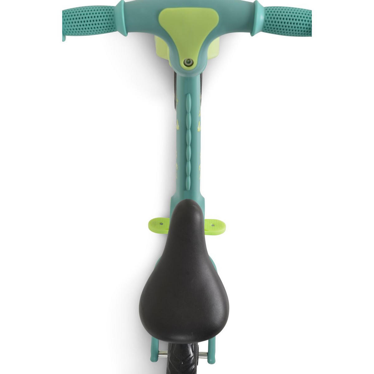 LAUFRAD Dino 12 Zoll grün Sattel einstellbar, klappbare Fußstütze - Grün, Kunststoff (80/33/52cm)