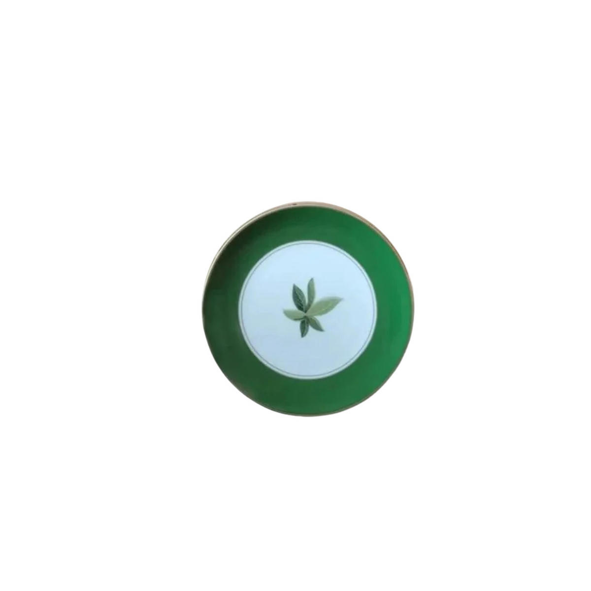 TELLERSET Tropisch Grün Bone China Grün Gold 4tlg Ø30 Ø27 Ø20 Ø16 cm - Weiß Hochglanz/Goldfarben, Keramik (30/2/2cm) - Quality Elegance