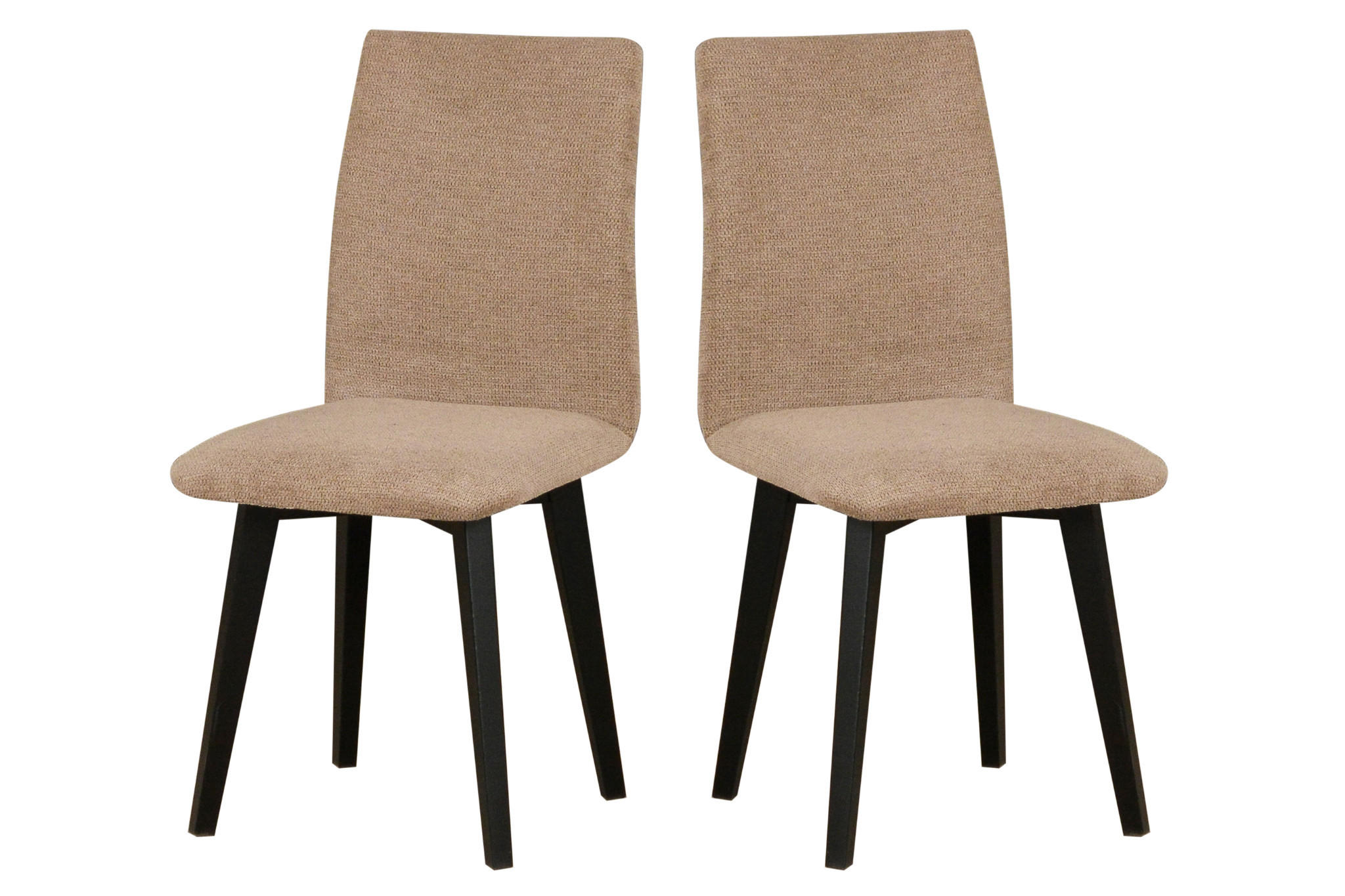 STUHL 2er Set Luna 2, schwarz - Schwarz/Mokka, Holz (43/90/41cm) - Leaf Design