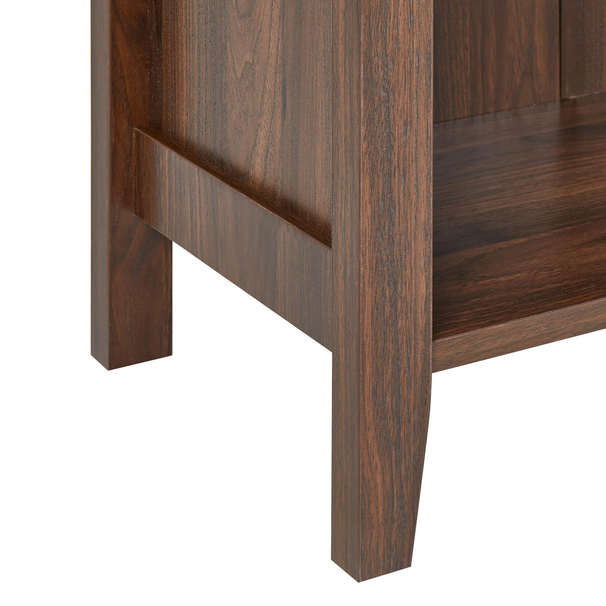 SIDEBOARD Tmavě hnědý Walkerston - hnědá, kompozitní dřevo (66/80/30cm) - Beliani