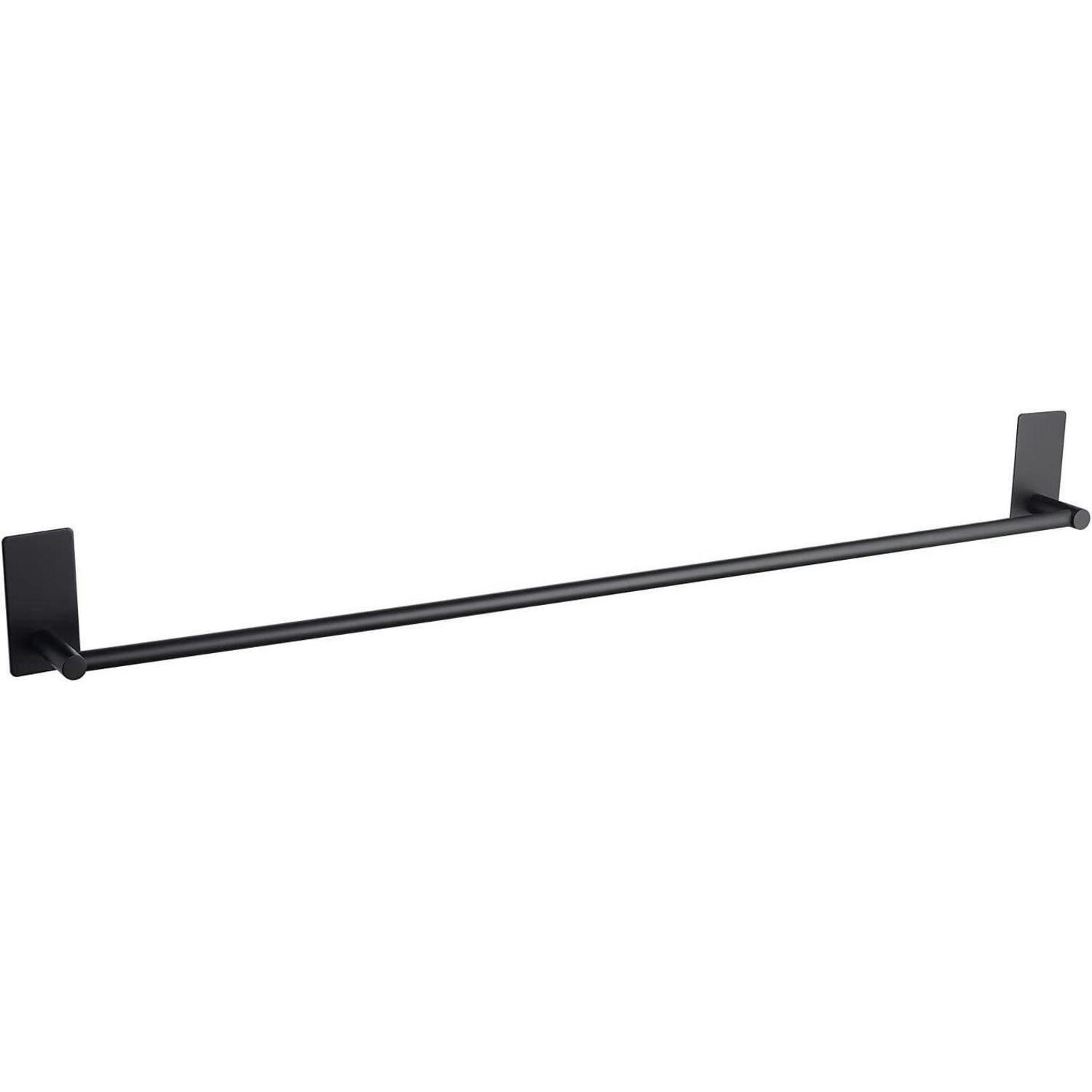 HANDTUCHHALTER ohne Bohren 75 cm Schwarz Matt - Schwarz, Metall (5.6/8.9/81cm)