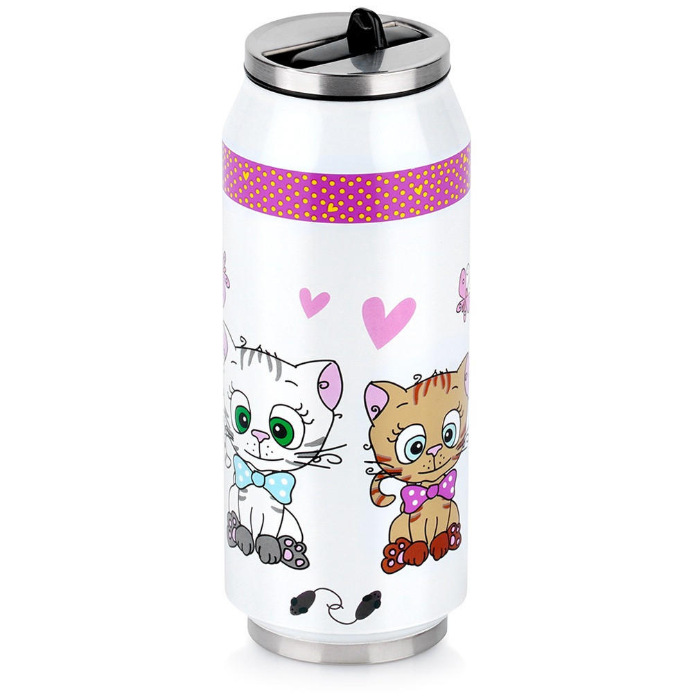 THERMOBECHER Dose Katze 400 ml Mehrfarbig - Multicolor, Metall (0.4L) - Orion 