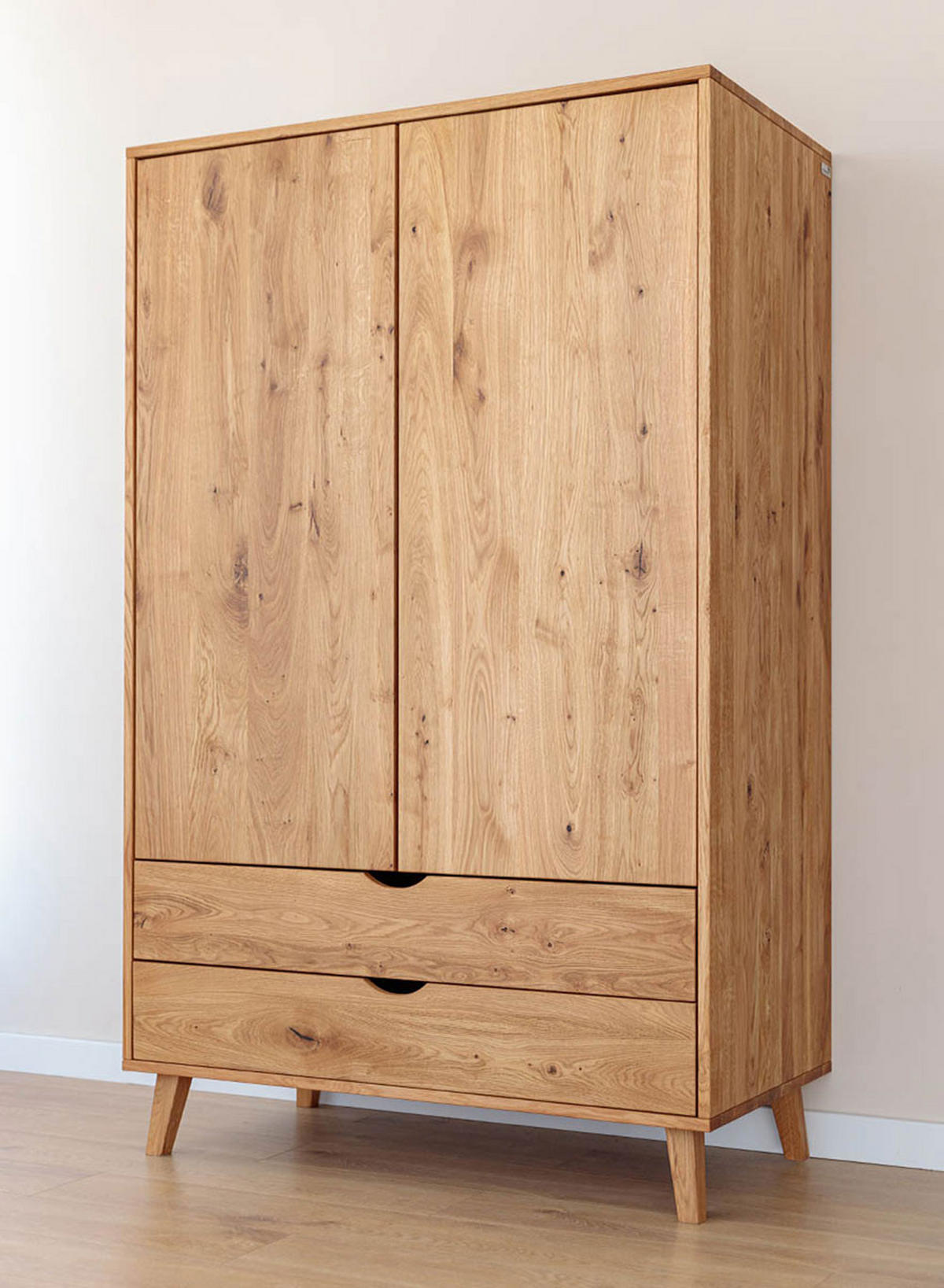 KLEIDERSCHRANK Simona Eiche Natur 110 / 60 / 180cm - Eichefarben, Holz (110/180/60cm) - Feldmann-Wohnen