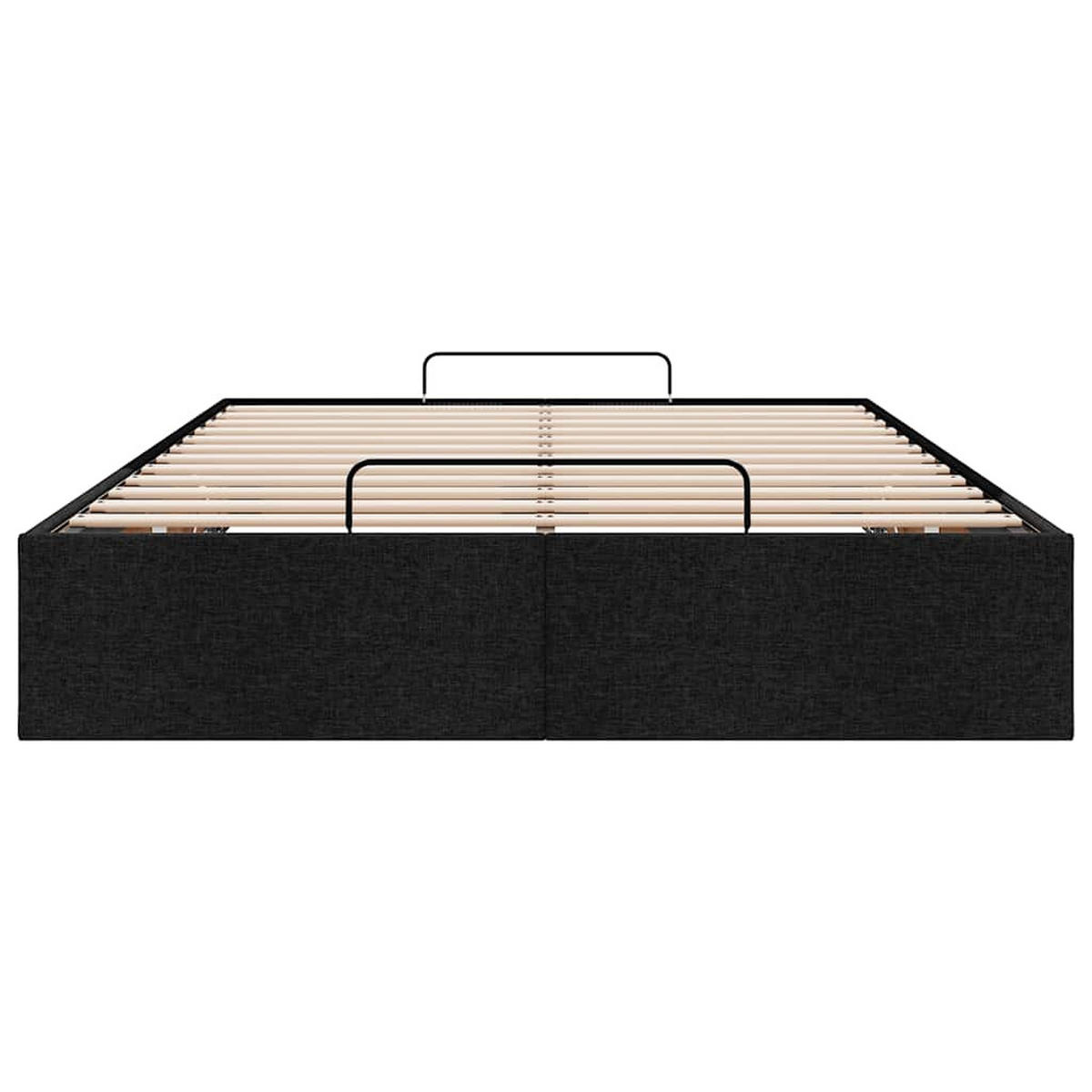 OTTOMAN-BETT Ohne Matratze Schwarz 120/200 Cm Stoff - Schwarz, Holzwerkstoff (120/200cm) - vidaXL