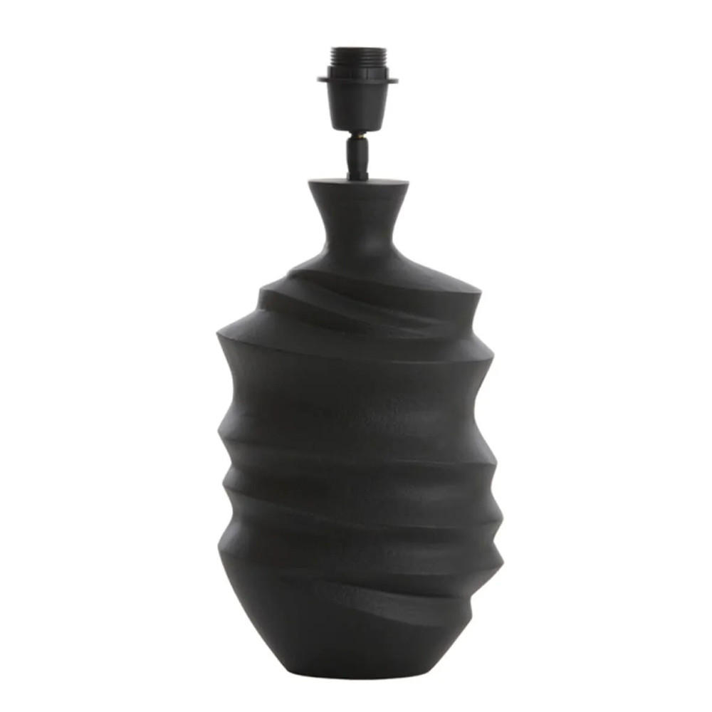 LEUCHTENFUSS SHARON 21x14x41 cm, Metall, Schwarz - Schwarz, Keramik (21/14/41cm) - Light & Living