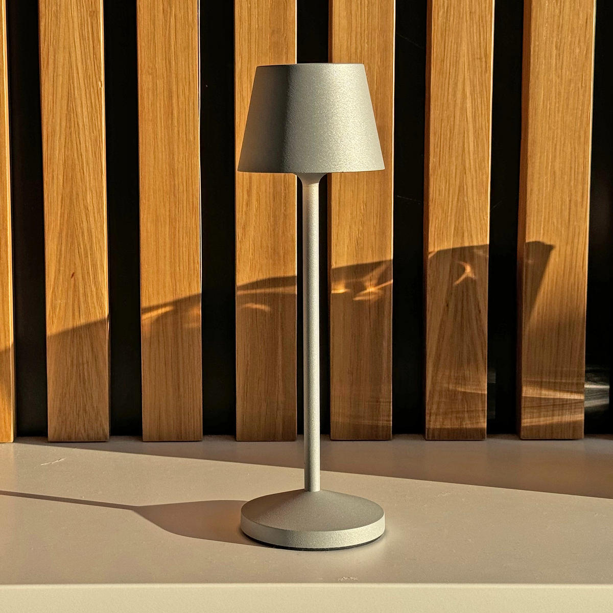 TISCHLAMPE EMILY grau - Grau, Metall (7.5/20/7.5cm) - Lumisky