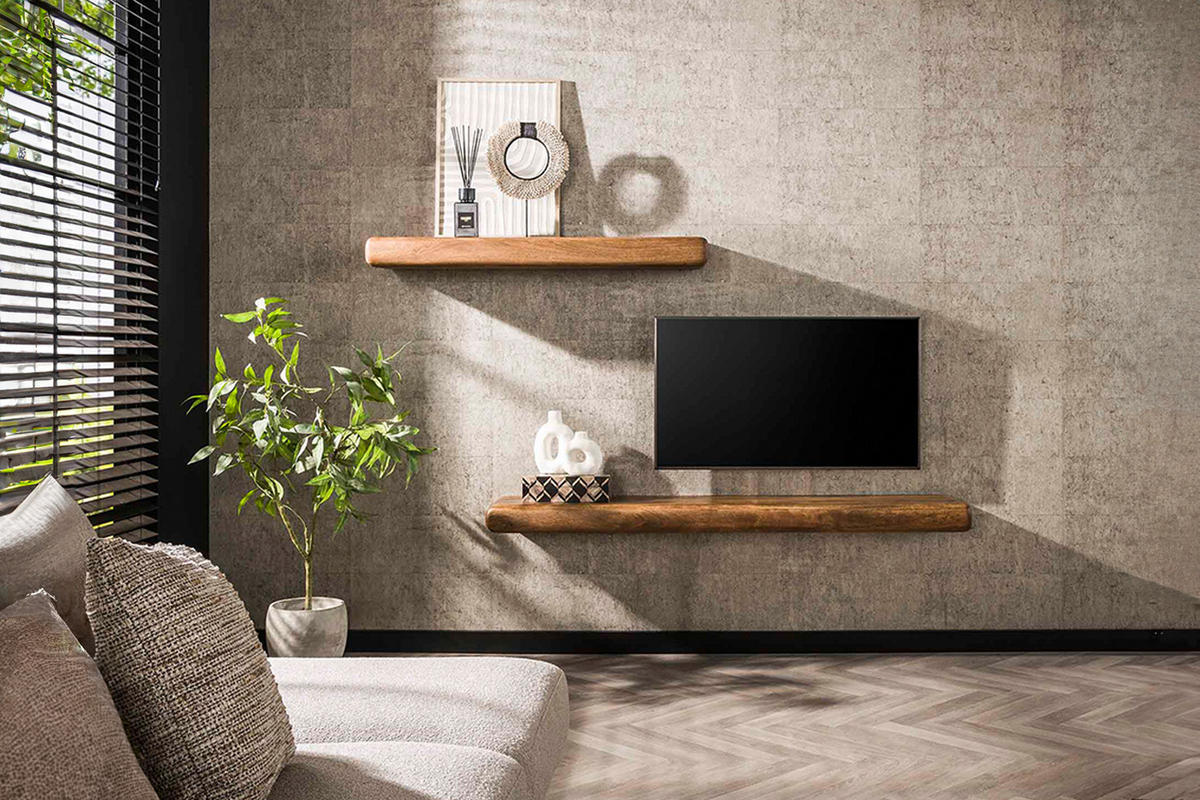 WANDREGAL SWEAK Holz Mango - Naturfarben, Holz (168/10/35cm) - KAWOLA