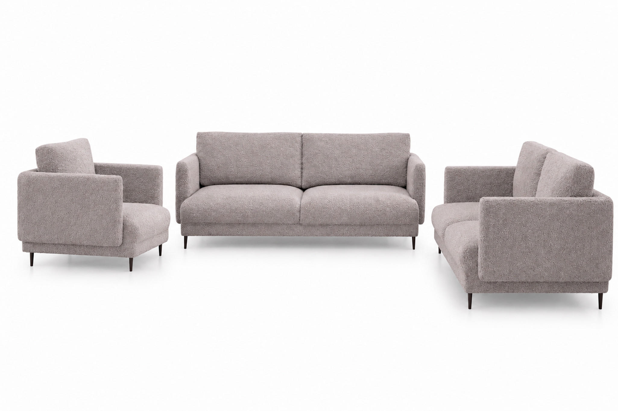 Fun Möbel Sofaset Grau 226x95x95 cm