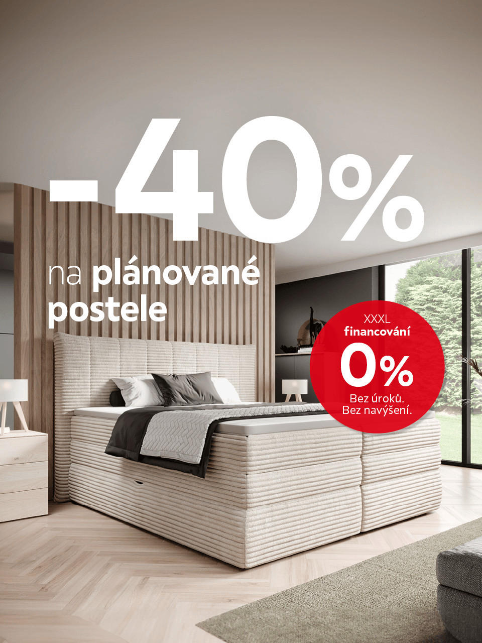 Sleva 40 % na planované postele