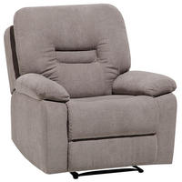 SESSEL Polsterbezug taupe verstellbar Bergen - Beige/Schwarz, Textil (85/101/74cm) - Beliani