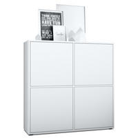 HIGHBOARD Cuba Türen in Weiß matt - Weiß, Holzwerkstoff (104/105.5/35.5cm) - Vladon