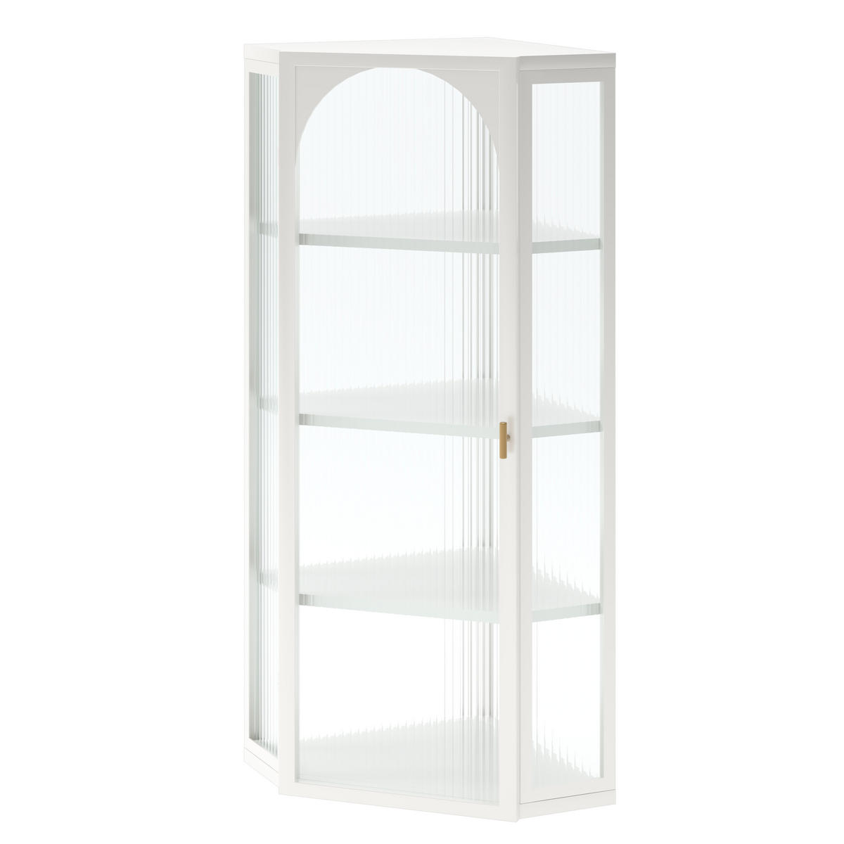 BAD-WANDSCHRANK Weiß, Glastür & 4 Ablagen, 56 x 40 x 105 cm - Weiß, Metall (56/105/40cm) - Urban Meuble