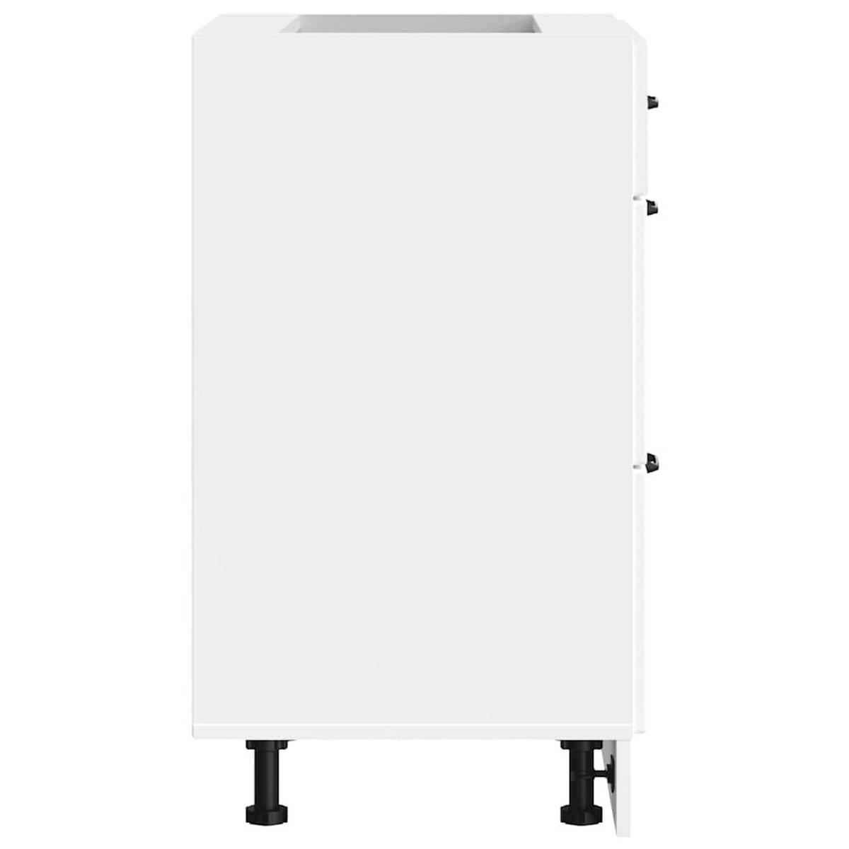 KÜCHENUNTERSCHRANK Kalmar mit 3 Schubladen 60/46/81,5 cm aus Holzwerkstoff Weiß - Weiß, Holz (60/81.5/46cm) - vidaXL