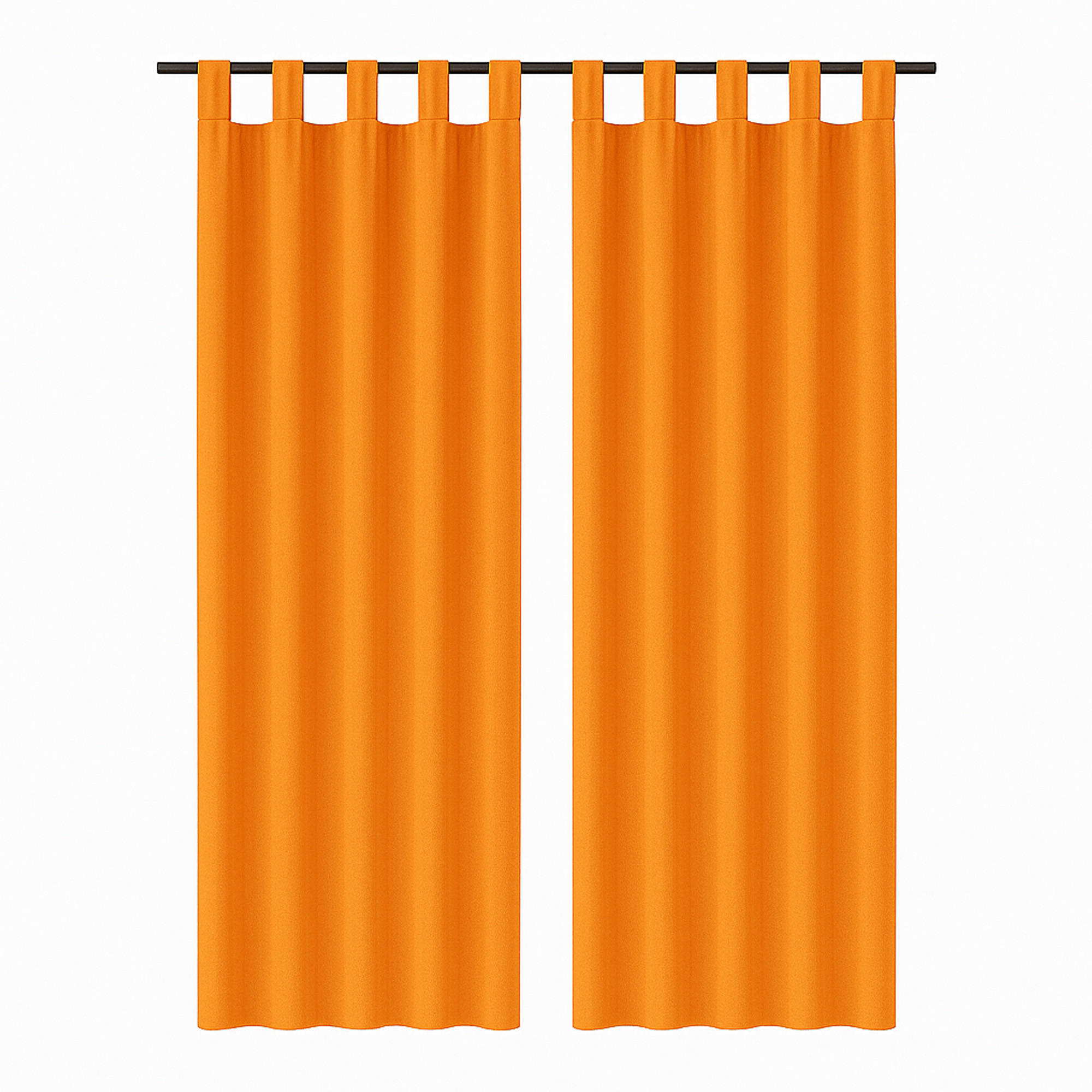 SCHLAUFENSCHAL blickdicht 140x225 cm Hellorange 2er-Pack - Orange, Textil (140/225cm)