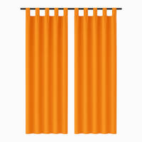 SCHLAUFENSCHAL blickdicht 140x225 cm Hellorange 2er-Pack - Orange, Textil (140/225cm)