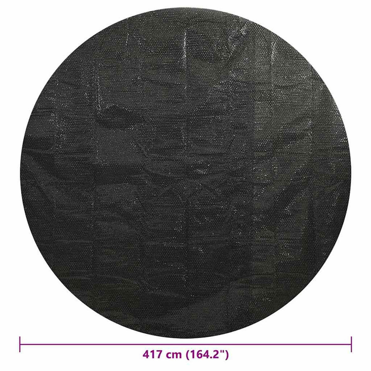 POOLABDECKUNG Schwarz 417 Cm PE - Schwarz, Kunststoff (417/417cm) - vidaXL