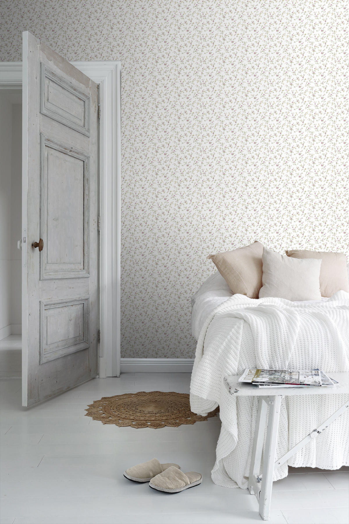 TAPETE Blumen 53 cm x 10 m - Pink, Papier (53/0.1cm) - Sanders & Sanders