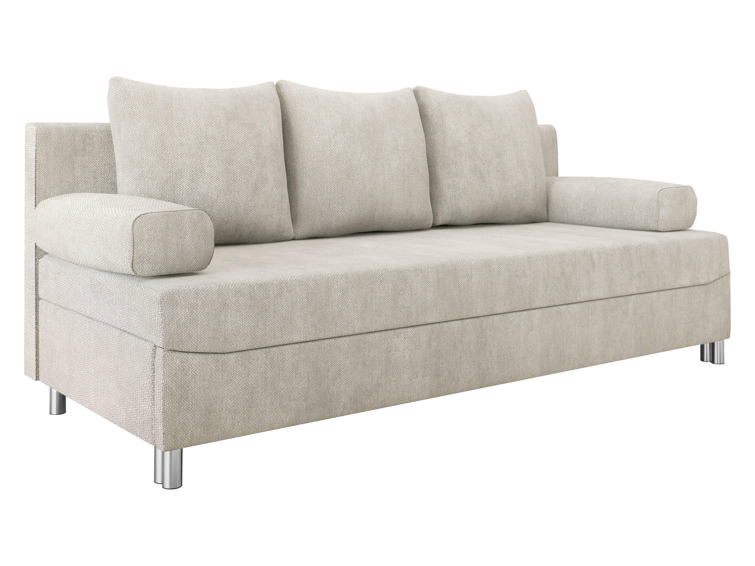 SCHLAFSOFA Dover - Sandfarben/Chromfarben, Holz/Kunststoff (192/86/80cm) - MIRJAN24