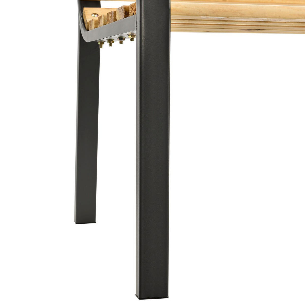 GARTENBANK Modena 2-Sitzer - Braun, Holz (120/82/62cm) - Juskys