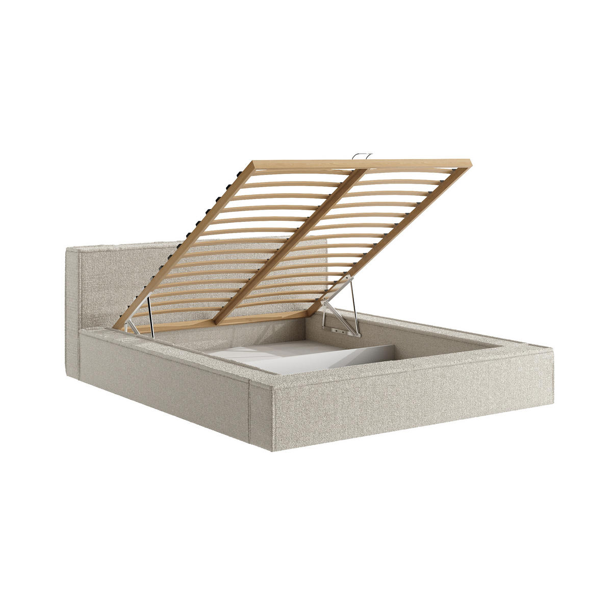 POLSTERBETT Menfi 200x200 cm, Beige - Beige, Textil (200/200cm) - Fedve