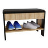 GARDEROBENBANK Sonoma Eiche 46/66/33cm - Schwarz/Sonoma Eiche, Holzwerkstoff (33/46/66cm) - CraftPAK