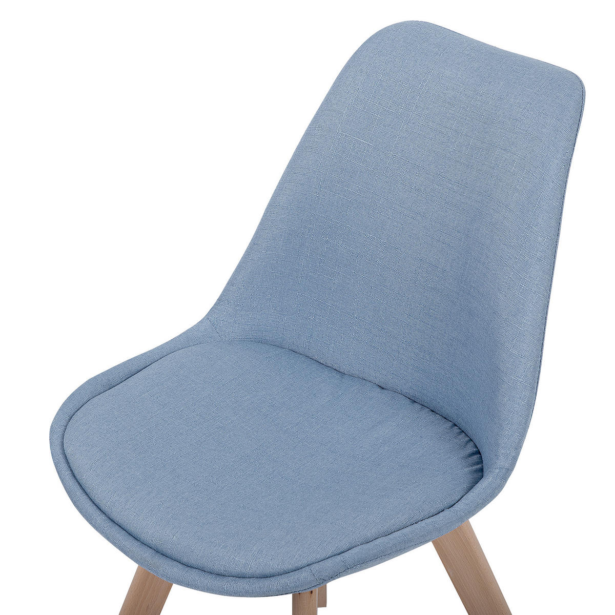 ESSZIMMERSTUHL 2er-Set Polsterbezug Blau Dakota - Blau, Holz/Textil (47/84/43cm) - Beliani